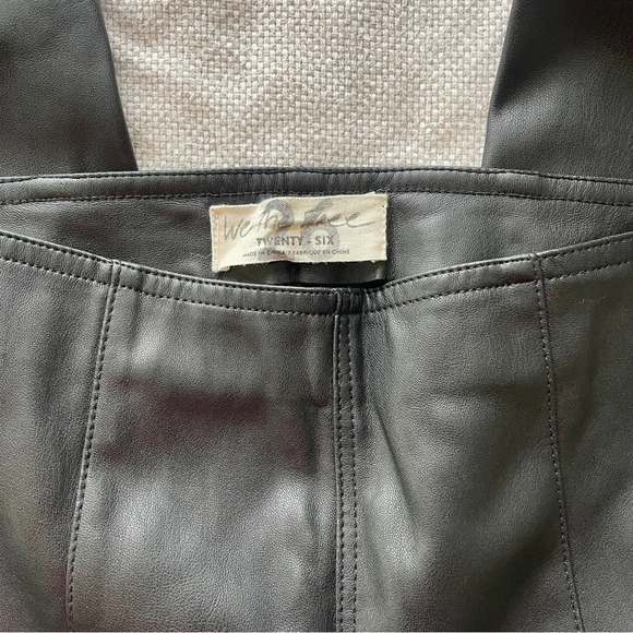 We The Free Black Spitfire Faux Leather Pants, Size 26 - Picture 7 of 10